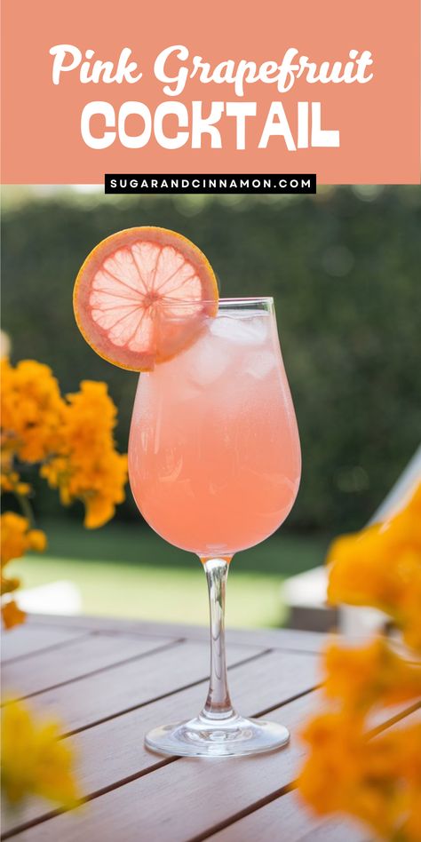 Savor the taste of summer with our Pink Grapefruit Cocktail! 🍹 This colorful drink blends fresh grapefruit juice with a splash of sparkling goodness, creating a deliciously refreshing experience. Ideal for any occasion, you won't want to miss this one. Save this pin for your next cocktail party! 🍋🎉 Refreshing Cocktail Recipes, Pink Grapefruit Cocktail, Fall Cocktails Easy, Pink Lady Cocktail, Cranberry Sangria, Cocktail Cupcakes, Grapefruit Bitters, Mimosa Cocktail, Smoked Salmon Salad