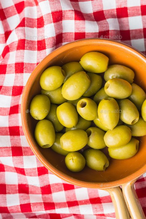 Pickled green olives. by jirkaejc. Pickled green olives in bowl. Top view.#olives, #green, #Pickled, #jirkaejc Photo Logo, Top View, Olives Photography, Jar Of Pickles, Pickled Olives, Photos Logo, Photos Background, Pickle Jars, Green Olives