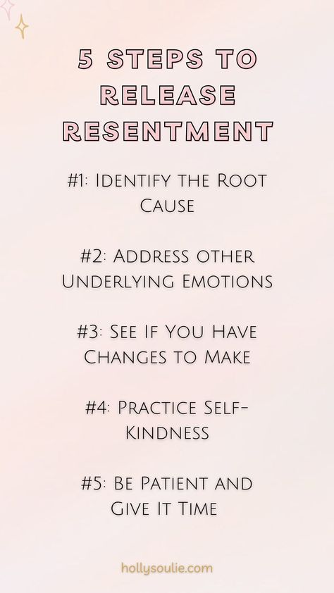 Recently, I’ve noticed that I have a lot of resentment in one of my relationships. And it’s leaving me feeling stressed and frustrated. So, I’ve decided to see what I can do to help myself understand and release this uncomfortable feeling. If you’re struggling with resentment, here are 5 steps to release resentment and heal. Dealing With Resentment, Healing Resentment, Release Resentment, Healing Codependency, Relationship Boundaries, Codependency Relationships, People Pleasing, Coaching Tools, Strong Feelings