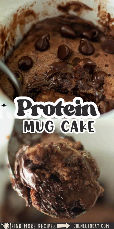 Easy 3 ingredient protein powder mug cake recipe in the microwave! This protein mug cake with no flour and no banana is a simple, protein-packed dessert or post-workout snack that’s ready in 2 minutes! Keto Mug Cake Microwave, Mug Cake Protein Powder, Protein Powder Mug Cake, Protein Powder Cake, Protein Powder Brownies, Healthy Protein Desserts, Cake Microwave, Protein Mug Cake, Today Recipes