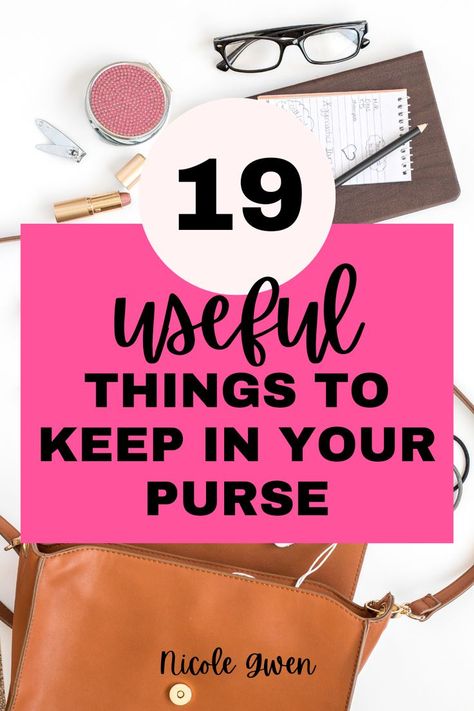 list of things to keep in your purse Small Purse Essentials, Purse Essentials List, Reading Accessories, Useful Things, Purse Essentials, College Essentials, Work Accessories, Handbag Essentials, Essentials List