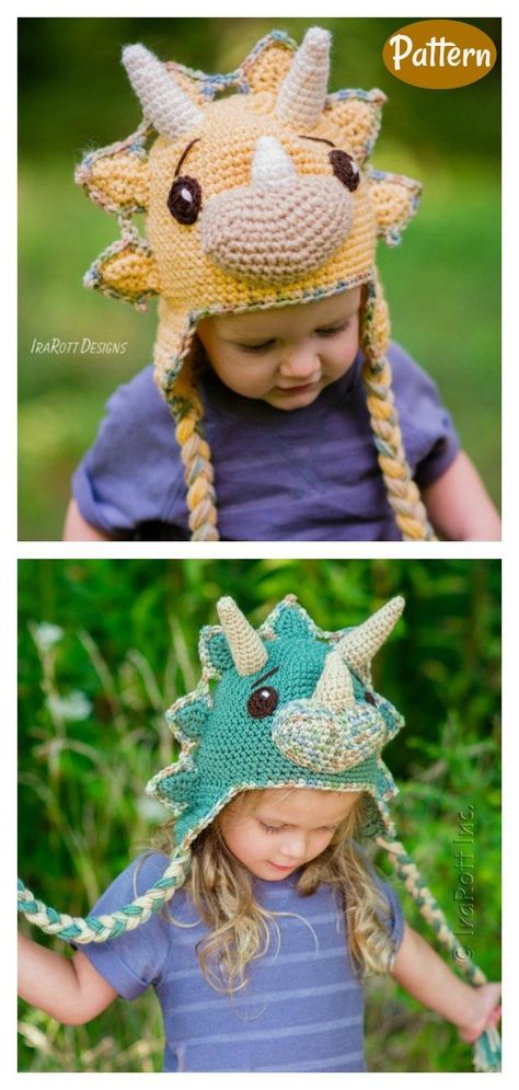 Dinosaur Hat Pattern, Animal Hat Crochet, Crochet Dinosaur Hat, Dino Hat, Hat Crochet Patterns, Crochet Animal Hats, Crochet Dinosaur Patterns, Crochet Mittens Pattern, Dinosaur Hat