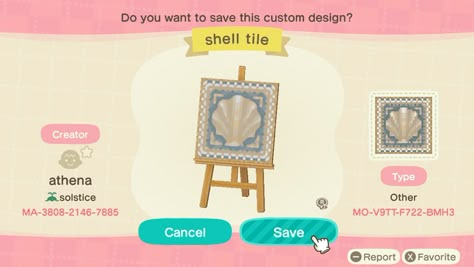 Tropical Tile, Cottagecore Animal Crossing, Tropical Interiors, Flag Code, Shell Tiles, Animal Crossing Guide, Animal Crossing Wild World, Animal Crossing Characters, Tropical Animals