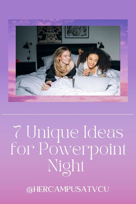 Girls Powerpoint Night Ideas, Power Point Party Ideas, Powerpoint Ideas, Bake Sale, Night Ideas, Power Point, Unique Ideas, Spice Up, Girls Night