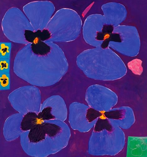 Ken Done, Limited Edition Prints, Pansies, Limited Edition, Purple, Flowers, Blue, Art