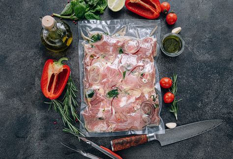 Does vacuum sealing help marinade meat and other food items? Vacuum sealing certain offers many benefits compared to marinading food in a regularly capped container. Discover the rationale and method in today’s blog. Vacuum Seal Marinade, Vacuum Seal Steak Marinade, Rib Marinade, Pork Tenderloin Marinade, Vacuum Sealing Food, Fish Marinade, Marinated Lamb, Meat Marinade, Marinate Meat