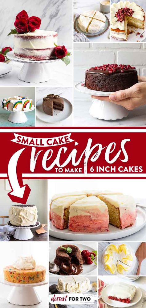 Small 6 inch cake recipes for two people. Make a small cake recipe from scratch to celebrate a birthday at home or an anniversary! Cake 6 Inch Round, Individual Cakes Mini Birthday, 6 Inch Bundt Cake Recipe, 6 In Cake Recipe, 6" Cake, 6 Inch Yellow Cake Recipe, 6inch Cake Recipe, 6” Cake Recipes, Small Bundt Cake Recipes