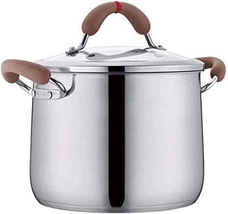 UXZDX Specialty Total Nonstick Dishwasher Safe Oven Safe Stockpot Cookware (Size : 20cm) Cooking Curry, Milk Pan, Milk Pot, Cookware Set Stainless Steel, Stock Pots, Gas Cooker, Induction Cooker, Stainless Steel Cookware, Pot Designs