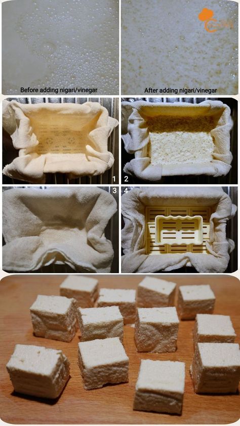 homemade tofu, how to make tofu, easy homemade tofu recipe Make Tofu At Home, Making Tofu, Tofu Skin, Homemade Tofu, Tofu Recipe, At The Store, Recipe Steps, Tofu Recipes, How To Make Homemade