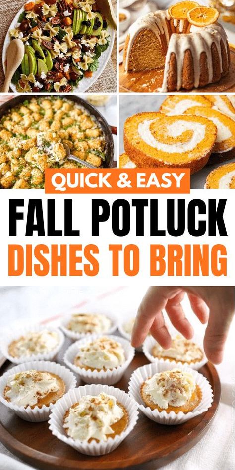 Need fall potluck ideas for work? From crockpot main dishes to simple appetizers and healthy meals, these easy recipes are perfect for feeding a crowd. Whether you’re looking for something vegetarian, fun for work parties, or quick to prepare, these fall potluck dishes have you covered. Cold Dishes For Potluck, Potluck Dishes For Work, Potluck Dishes Crockpot, Fall Potluck Dishes, Party Appetizers Easy Crowd Pleasers, Crockpot Potluck, Healthy Crockpot Meals, Easy Crowd Meals, Cheap Side Dishes