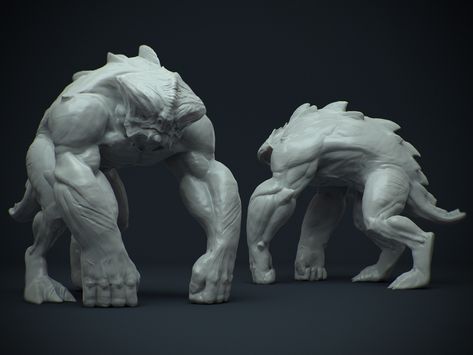 Gorilla Drawing, Mutant Animal Concept Art, Gorilla Monster, Ape Monster Concept Art, Dog Monster Concept, Turtle Monster Art, Animal Tutorial, Creature 3d, Monster Artwork