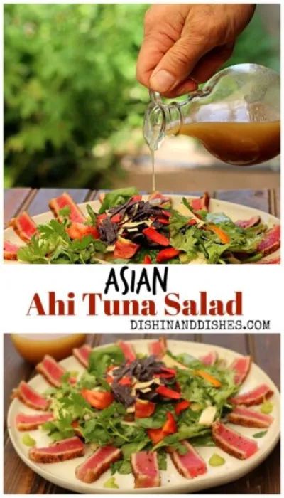 Ahi Tuna Salad Recipe, Asian Vinaigrette, Seared Tuna Salad, Ahi Tuna Salad, Seared Ahi, Healthy Food Habits, Seared Tuna, Healthy Food Guide, Tuna Salad Recipe