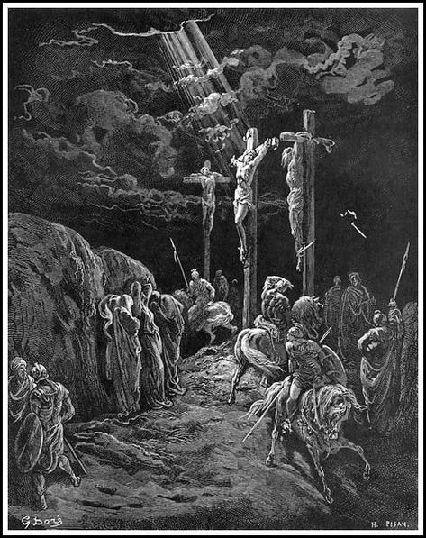 Gustavo Dore, Gustav Dore, Biblical Artwork, 23 January, Crucifixion Of Jesus, The Crucifixion, Bible Illustrations, Gustave Dore, Lord Byron