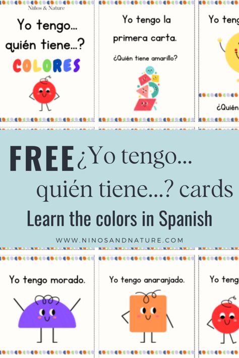 Spanish Games For Kids, Preschool Spanish Lessons, Colors In Spanish, Bilingual Kindergarten, Free Spanish Lessons, Preschool Spanish, Spanish Classroom Activities, Spanish Colors, Learning Spanish For Kids