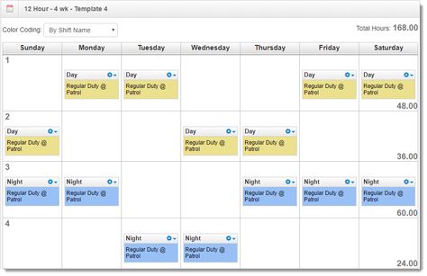 2 on 2 off - 12 hour- 4 12 Hour Shift Schedule, 12 Hour Shift, 12 Hour Shifts, Scheduling Software, Schedule Templates, Public Safety, Schedule Template, 2 On, Bar Chart