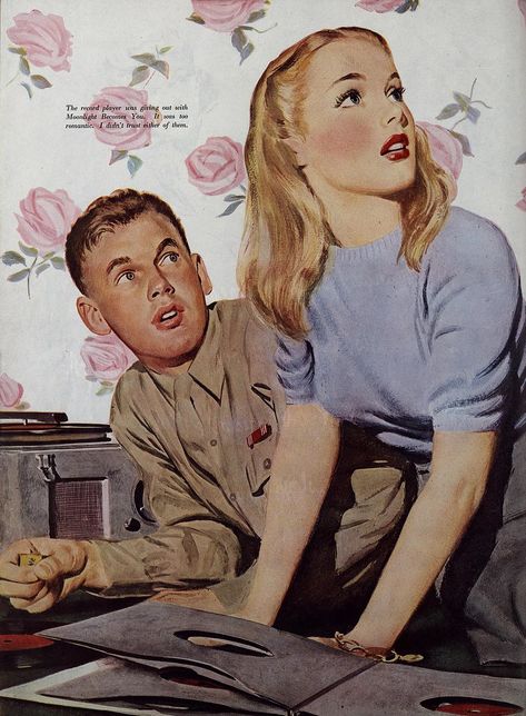 Whitmore, 1944 50s Vintage Aesthetic, Coby Whitmore, Calming Art, 50s Art, Ladies Home Journal, Eden Park, Vintage Illustration Art, Home Journal, Help Wanted