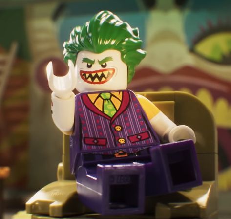 Joker Pfp, Lego Movie Characters, Lego Joker, Lego Batman 3, The Lego Batman Movie, I Am Batman, Lego Batman Movie, Hero Time, Paint Brush Art