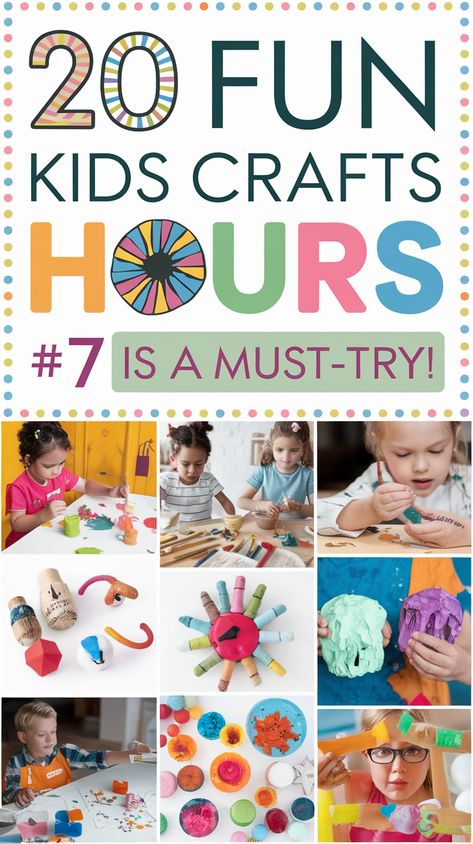 20 Fun Kids Crafts That Will Keep Your Little Ones Entertained for Hours (#7 Is a Must-Try!) Best Crafts For Preschoolers, Creative Ideas For Preschoolers, Easy Fun Crafts For Preschoolers, School Age Kids Activities, Fun Activites For Kids, Crafts For Kids 3-5, Fun Crafts For Kids 7-10, Kids Diy Activities, Crafts For 4 Year Boys