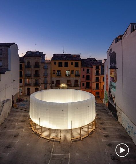 KOGAA's 'circo aéreo' is an inflatable, ring-shaped installation for empty urban spaces Urban Heat Island, Pavilion Design, Pool Bar, Urban Environment, Urban Spaces, Brno, Festival Design, Built Environment, Contemporary Architecture