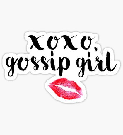 gossip girl  Sticker Xoxo Gossip Girl, Trending Stickers, Xoxo Gossip, Diy Tumblr, Bubble Stickers, Life Lyrics, Tumblr Stickers, Computer Sticker, Instagram Inspiration Posts