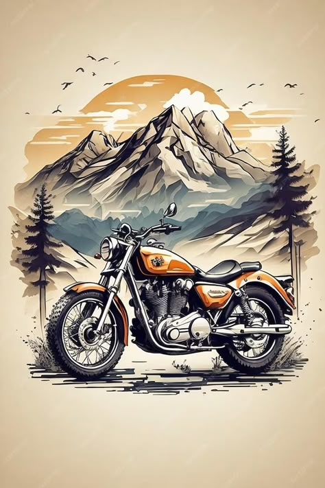 Premium Photo | Retro motorcycle vector art for tshirt design Motorbike Art, Мотоциклы Cafe Racers, Retro Motorcycle, Motorcycle Art, Latin Music, Visual Storytelling, Bike Art, Vintage Motorcycle, Silhouette Projects