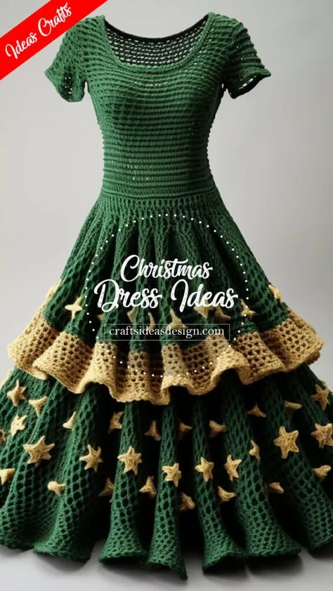 20 crochet dresses Christmas – Crafts Ideas Vintage Crochet Dress Pattern Free, Crochet Christmas Dress, Crochet Hooded Scarf Pattern, Red Crochet Dress, Crochet Images, Crochet Dress Patterns, Vintage Crochet Dresses, Formal Dress Patterns, Crochet Hooded Scarf