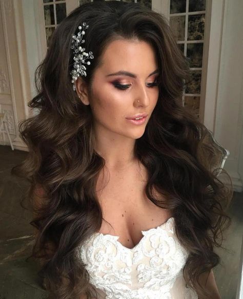 Wedding Long Wavy Hairstyle #longhairstylesupdo Hairstyle Mermaid, Mermaid Waves, Wavy Hairstyle, Extra Long Hair, Best Wedding Hairstyles, Long Hair Wedding Styles, Trendy Wedding Hairstyles, Wedding Hair Inspiration, Wedding Hair Down