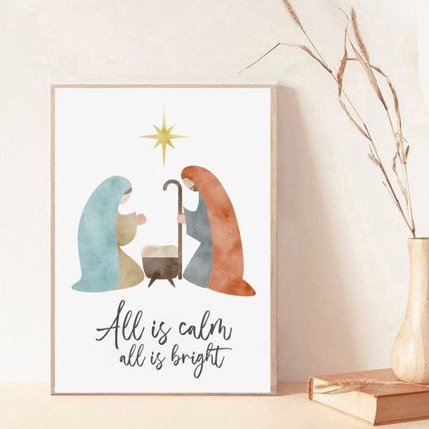 Watercolor Nativity Artwork,Mary, Joseph, Baby Jesus Christmas Art, Picture of Jesus Abstract Nativity, Manger Scene, Minimalist Nativity Watercolor Nativity, Nativity Painting, Lds Art, Godparent Gifts, Christmas Card Art, The Nativity, Watercolor Christmas Cards, Christmas Jesus, Christmas Nativity Scene