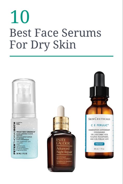 Serums For Dry Skin, Diy Face Care, Face Serum For Dry Skin, Day Skincare Routine, Best Hydrating Serum, Best Serums, Best Anti Aging Serum, Hydrating Face Serum, Serum For Dry Skin