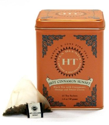 HT Hot Cinnamon Sunset - 20 sachet tin - Had this at a spa and bought 3 containers.  Sooo good! Harney And Sons Tea, Black Tea Bags, Cinnamon Tea, Tea Sampler, Spice Tea, Rooibos Tea, Cinnamon Flavor, Cinnamon Spice, Tea Tins