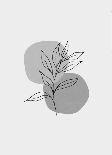 Grey Line Art Aesthetic, Grey Wall Posters Aesthetic, Grey Art Aesthetic, Leaf Illustration Simple, Pen Drawing Simple, Grey Layout, Line Art Decor, Floral Doodles, Line Art Flowers