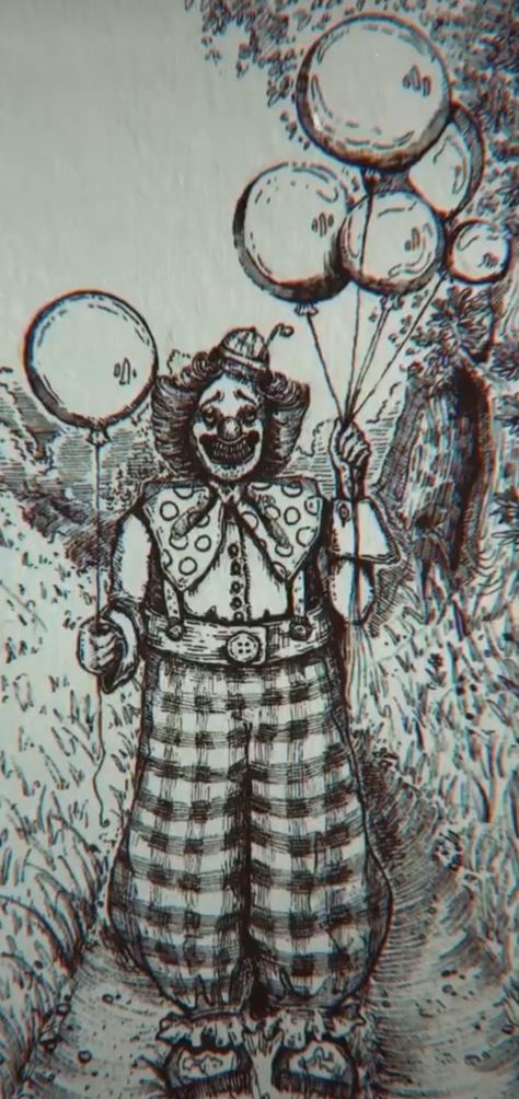 Drawing Ideas Clown, Clown Drawing Aesthetic, Horror Clown Drawing, Horror Drawings, Weird Drawings Unique, Creepy Clown Drawing, Clown Art Drawing, Creepy Circus Drawing, Clown Drawing Scary