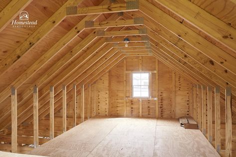 2nd Story Interior of 24x24 Attic Truss Garage