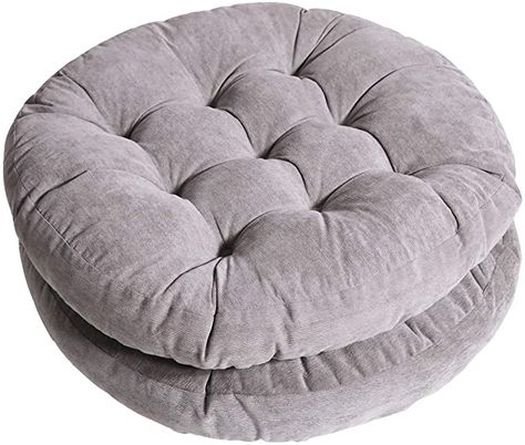 Amazon.com: Tiita Patio Chair Cushions Round Seat Pillows Set of 2 Floor Pads 22" x 22" Throw Cushion for Indoor/Outdoor Furniture Sitting Living Room Garden, Grey: Garden & Outdoor Yoga Living Room, Sofa Balcony, Indoor Chair Cushions, Bistro Chairs Outdoor, Wicker Chair Cushions, Patio Seat Cushions, Round Chair Cushions, Outdoor Seat Pads, Round Seat Cushions