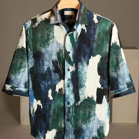 CSV SHIRTS SINGLES AVAILABLE ➡️ 3/4th SLEEVE SHIRTS ➡️ SIZES AVAILABLE M,L,XL,XXL ➡️ REGULAR FIT ➡️ IMP MATERIAL ➡️ FOR CASUAL WEAR Digital Print Shirt, Mens Printed Shirts, Textile Prints Design, Shirt Pocket, Mens Outfit Inspiration, Mens Fashion Casual Outfits, Elegant Blouses, Men's Wear, Printed Fabric