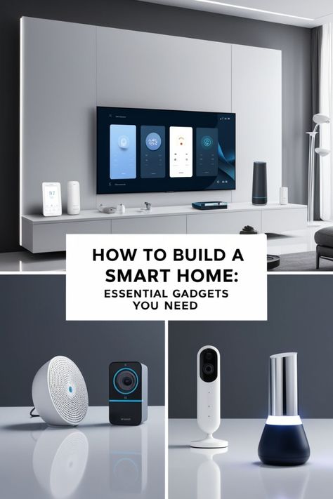 Transform your home into a tech haven with these must-have smart gadgets! Discover how to create a smart home with devices like smart hubs, lighting, thermostats, security cameras, and more. From voice control to automated energy savings, these tools will add convenience, security, and efficiency to your daily life. Whether you're just starting or ready to upgrade, this guide will help you pick the perfect gadgets for your smart home setup! #SmartHome #HomeTech #HomeAutomation #SmartGadgets #DIYTech #HomeUpgrades #TechSavvy #HomeSecurity Smart Home Design Technology, Smart Gadgets For Home, Smart House Ideas Technology, Smart House Gadgets, Accessible House, Smart Home Ideas, Home Setup, Smart House, Smart Home Gadgets