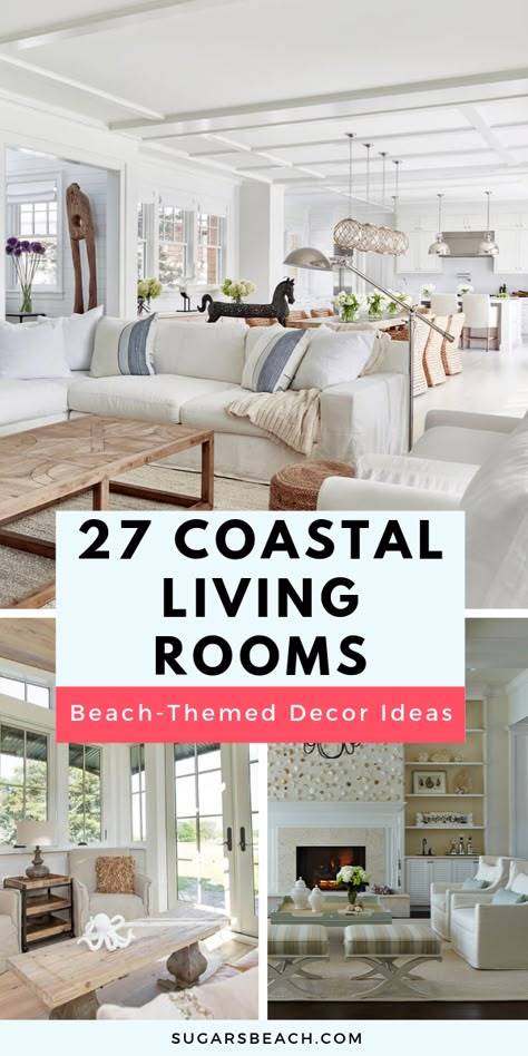 Coastal Style Living Room, Beach Decor Living Room, Beach Theme Living Room, Nautical Living Room, Coastal Farmhouse Decor, Beach Living Room, Beach House Living Room, Modern Coastal Decor, Beach House Interior Design