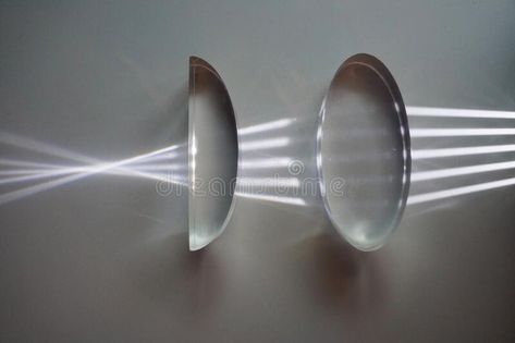 Parallel light refracted through plano-convex lens and convex lens. Optics physics. royalty free stock images Optics Physics, Light Physics, Convex Lens, Refraction Of Light, Sense Of Sight, Light Rays, Optical Lens, Icon Set Vector, Icon Set