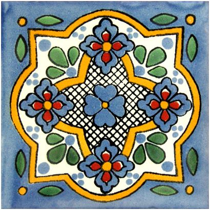 Infuse the spirit of the Southwest into your home with these beautifully handcrafted Talavera tiles! An eye-catching accent in kitchens and baths, decorative ceramic tiles are also perfect for covering the risers on a staircase or the walls of a patio. Left-over tiles make excellent coasters and trivets. Buy by the box and save 20 percent! Hand made in Mexico. Mexican Talavera Tile, Mexican Tiles, Talavera Tile, Talavera Pottery, Mexican Tile, Yellow Decor, Talavera Tiles, Spanish Tile, Mexican Talavera