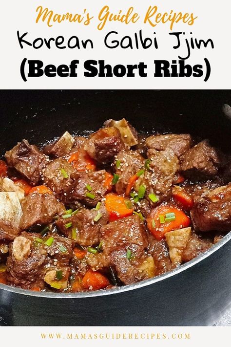 Galbijim Recipe, Beef Rib Stew, Korean Beef Stew Recipe, Korean Galbi, Galbi Jjim Recipe, Korean Beef Stew, Galbi Jjim, Korean Beef Short Ribs, Short Rib Stew