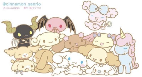 cinnamon sanrio 🤍 Cinnamoroll Family, Cinnamoroll Friends, Hello Kitty Characters, Pink Cheeks, Hello Kitty Art, Sanrio Wallpaper, White Fur, 영감을 주는 캐릭터, Sanrio Characters