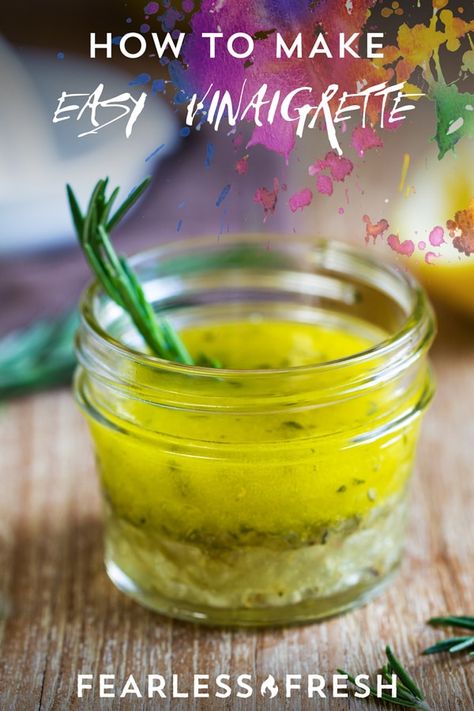 How to Make Salad Dressing -- Easy Vinaigrette Easy Vinaigrette, Vinaigrette Recipes Easy, Vinaigrette Dressing Recipe, Vinaigrette Salad, Simple Vinaigrette, Lemon Vinaigrette, Vinaigrette Recipes, Homemade Salads, Vinaigrette Dressing