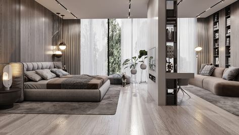 QUDE architects on Behance Luxurious Interior Design, Bedroom Interior Design Luxury, Master Room, Luxury Bedroom Master, Bedroom Bed Design, Master Bedrooms Decor, Luxurious Bedrooms, The Room, Interior Design Bedroom