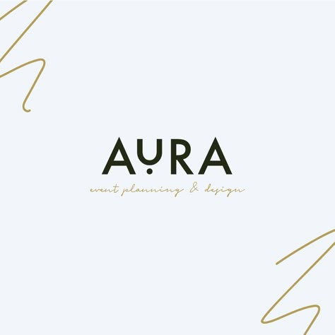 Branding Design Trends 2023, Aura Logo Design, Aura Logo, Events Logo, Best Logo Maker, Event Planning Logo, Corporate Event Design, Event Planning Template, Wordmark Logo