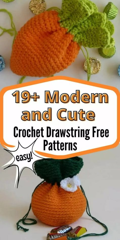 19+ Modern and Cute Crochet Drawstring Free Patterns (easy!) - Little World of Whimsy Free Crochet Pouch Pattern, Drawstring Crochet Bag Pattern Free, Easy Crochet Pouch Free Pattern, Crochet Small Pouch Pattern Free, Crochet String Bag, Purse Crochet Pattern Free, Drawstring Bag Crochet, Crochet Drawstring Bag Pattern Free, Crochet Small Drawstring Pouch Pattern Free