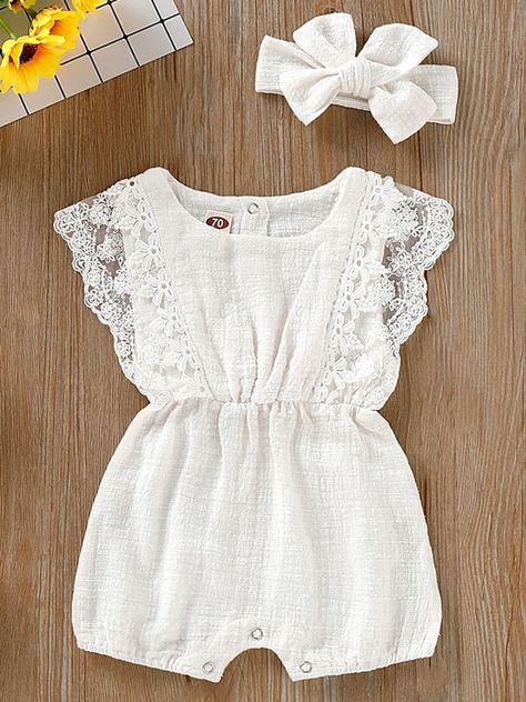 Baby Outfits Girl, Easy Baby Sewing Patterns, Cute Toddler Outfits, White Baby Clothes, Sewing Baby Clothes, Newborn Baby Clothes, Baby Boy Dress, Kids Dress Wear