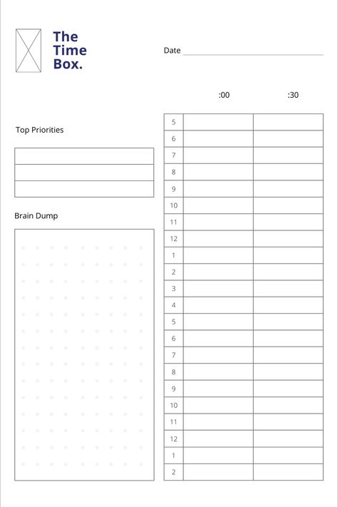 Time Box Planner Template to plan out your day Busy Bees, Busy Bee, To Do, Daily Planner, Planner Template, Printable Planner, To Do List, How To Plan, Design