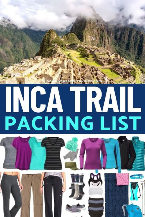 Inca Trail Packing List, Machu Picchu Outfit, Machu Picchu Peru Travel, Inca Trail Peru, Inca Trail Hike, Camping Clothes, Travel Peru, America Trip, Peru Travel Guide