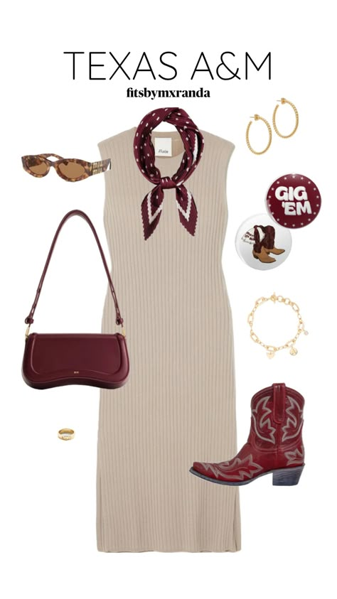 TEXAS A&M GAMEDAY FIT #outfitinspo #gameday #gamedayfit #gamedayoutfit #texasam Aggie Gameday Outfit, College Gameday Outfits, Football Game Outfit, Western Outfits Women, Capsule Outfits, Football Outfits, Gameday Outfit, Themed Outfits, Gaming Clothes