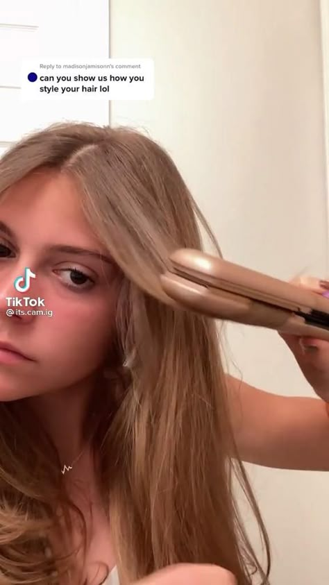 Curl Hair With Straightener, Hair Curling Tips, Highlights Hair, Hair Tips Video, Haircuts Straight Hair, Penteado Cabelo Curto, Hair Stylist Life, Easy Hairstyles For Long Hair, Tutorial Video